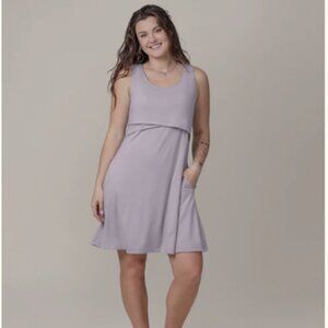 Kindred Bravely Penelope Crossover Nursing Dress Size M‎ in Lavender Mist NWT